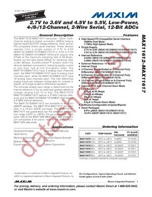 MAX11617EEE+T datasheet  